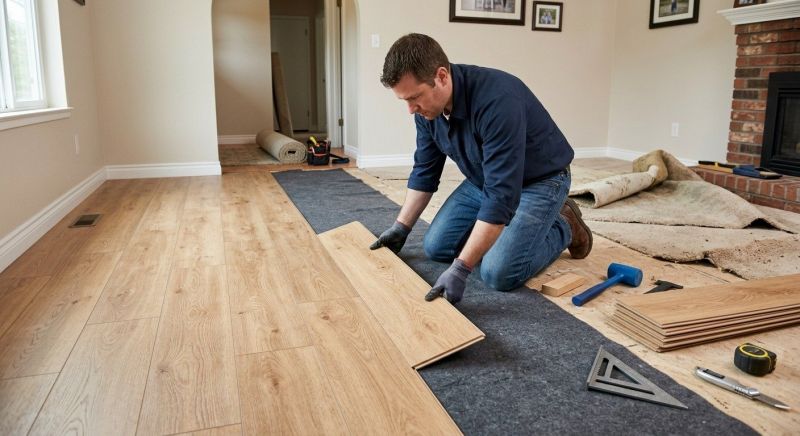 Laminate Floor Remodeling in Sharon, MA