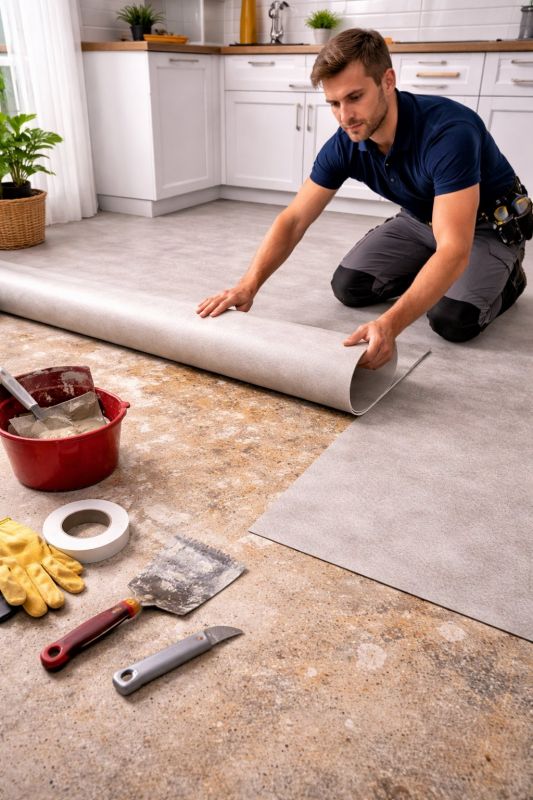 Linoleum Floor Installation in South Easton, MA