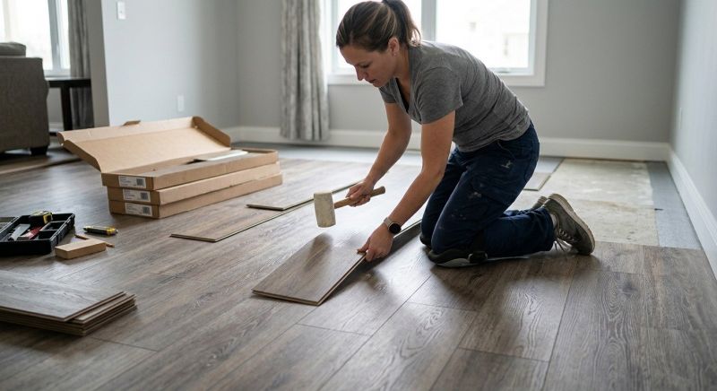 Vinyl Plank Floor Installation in Sharon, MA